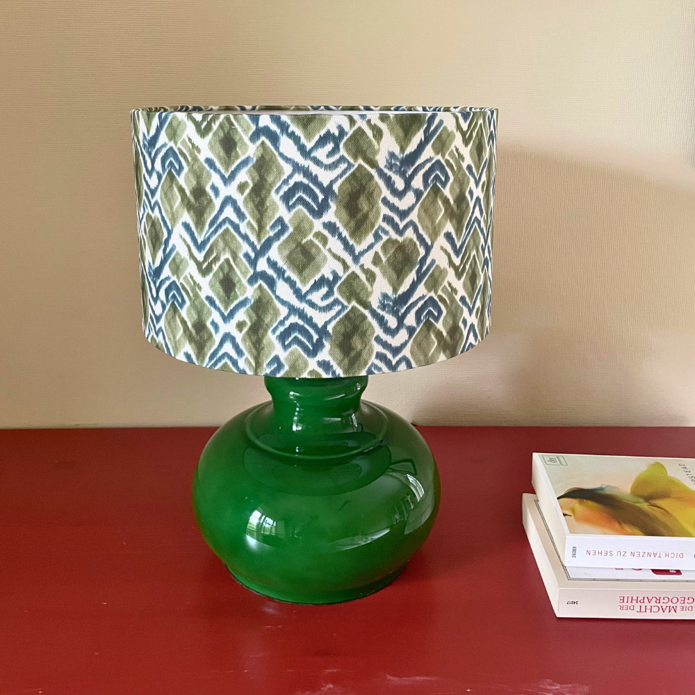 Lampenschirm Panama grün/blau Baumwolle Ø 15–40 cm Stehlampe Tischlampe Hängelampe