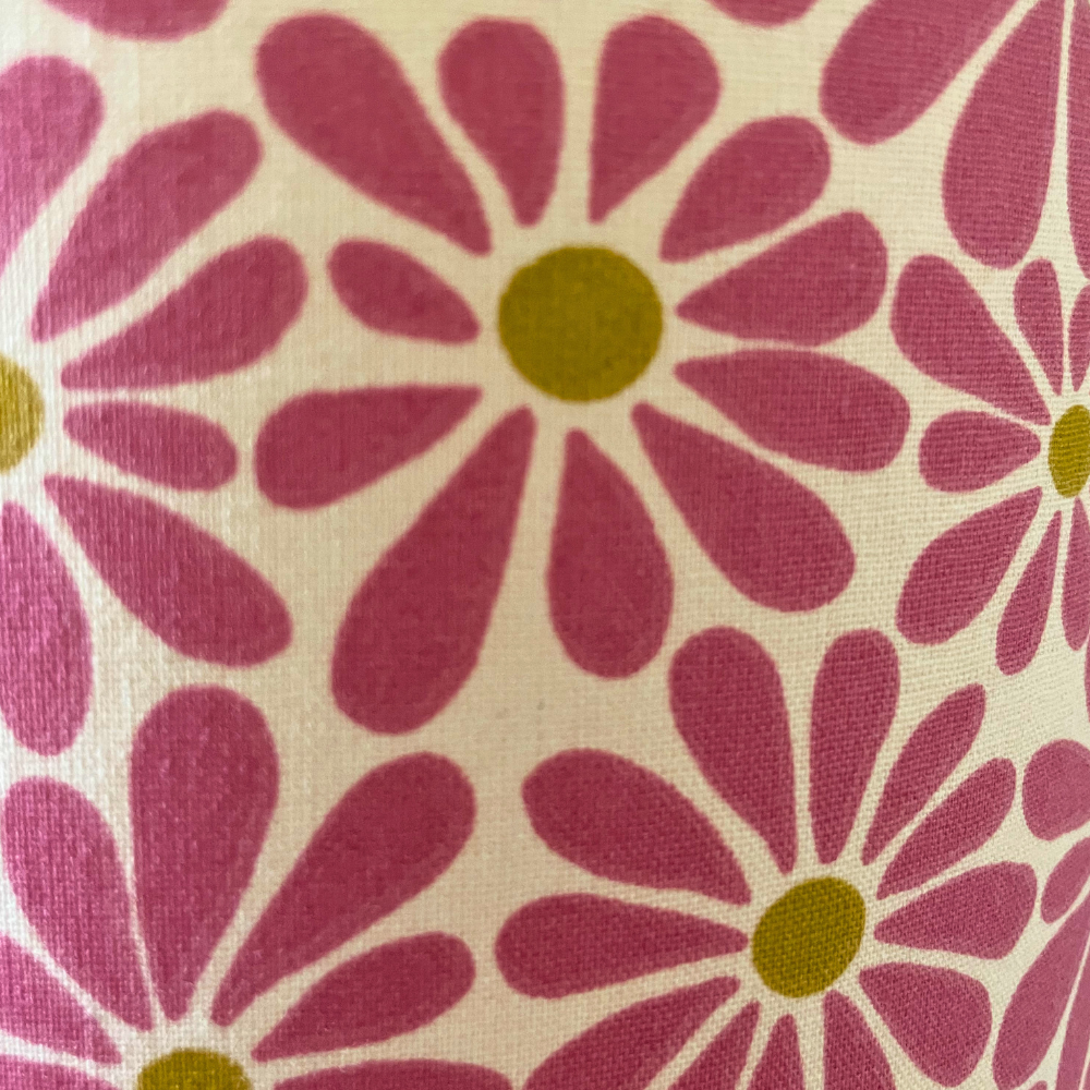 Lampenschirm „Blumen mit rosa" | verschiedene Größen als Steh-oder Hängelampe | Baumwollstoff