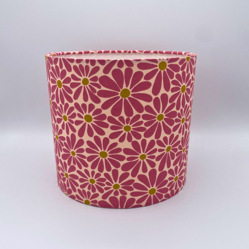 Lampenschirm „Blumen mit rosa" | verschiedene Größen als Steh-oder Hängelampe | Baumwollstoff