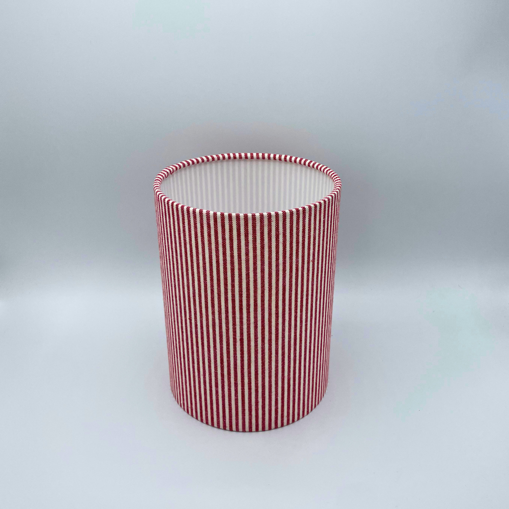 Lampenschirm Streifen rot/weiß Baumwolle Ø 15–40 cm Stehlampe Tischlampe Hängelampe