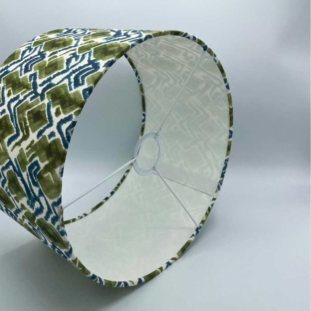 Lampenschirm Panama grün/blau Baumwolle Ø 15–40 cm Stehlampe Tischlampe Hängelampe