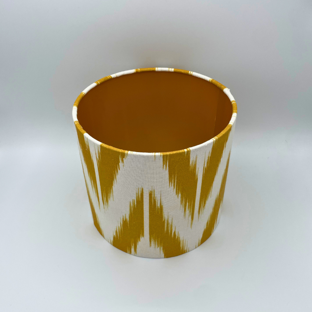 Lampenschirm Ikat gelb Baumwolle Ø 15–40 cm Stehlampe Tischlampe Hängelampe