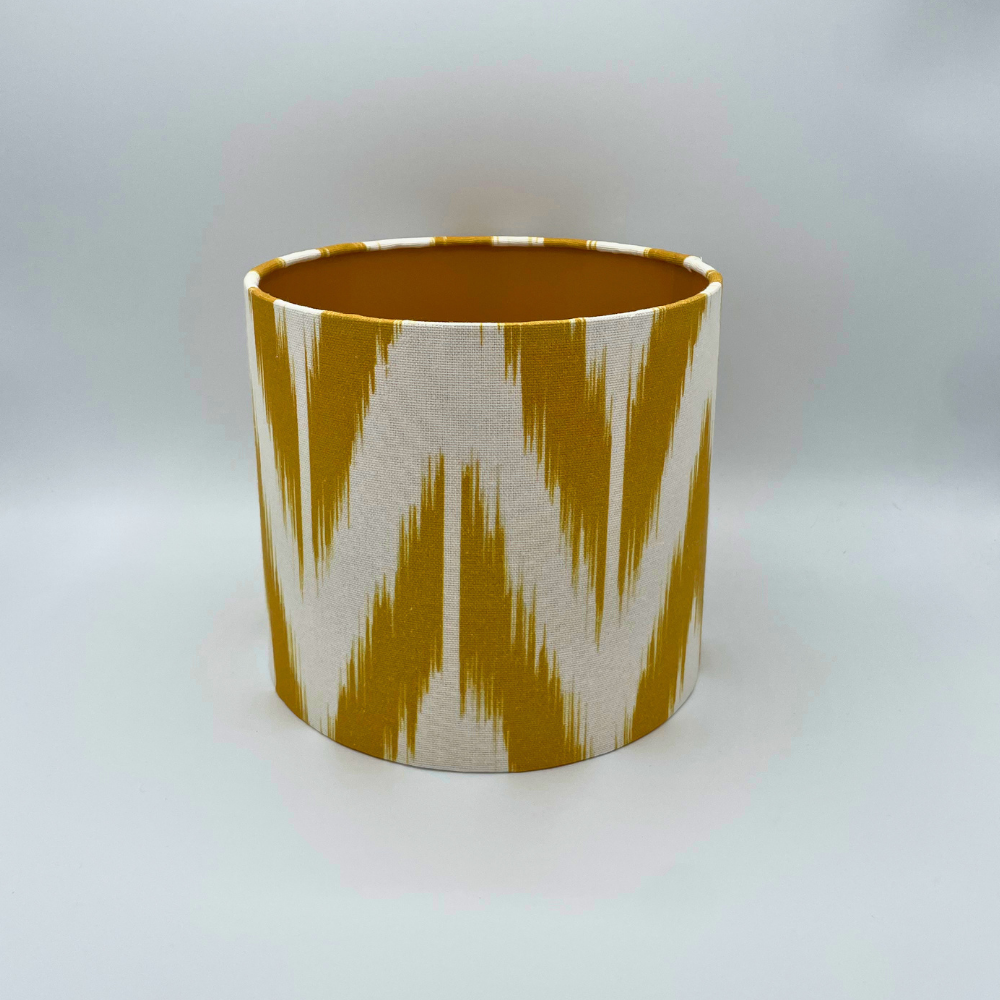 Lampenschirm Ikat gelb Baumwolle Ø 15–40 cm Stehlampe Tischlampe Hängelampe