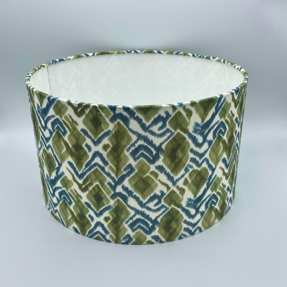 Lampenschirm Panama grün/blau Baumwolle Ø 15–40 cm Stehlampe Tischlampe Hängelampe