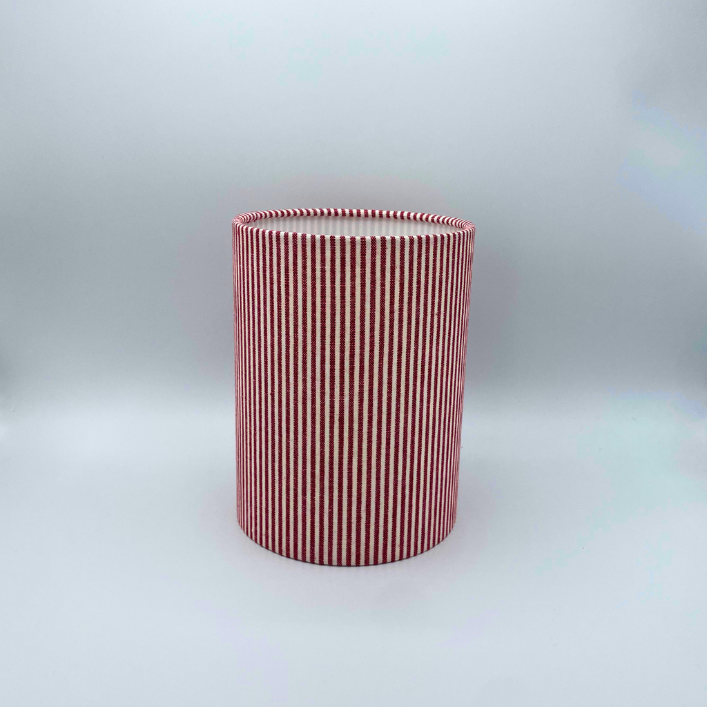 Lampenschirm Streifen rot/weiß Baumwolle Ø 15–40 cm Stehlampe Tischlampe Hängelampe