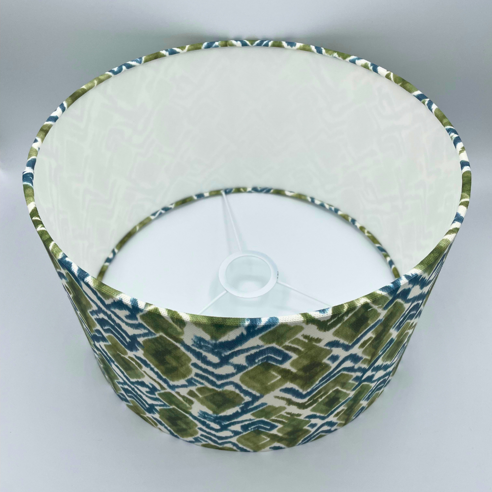 Lampenschirm Panama grün/blau Baumwolle Ø 15–40 cm Stehlampe Tischlampe Hängelampe