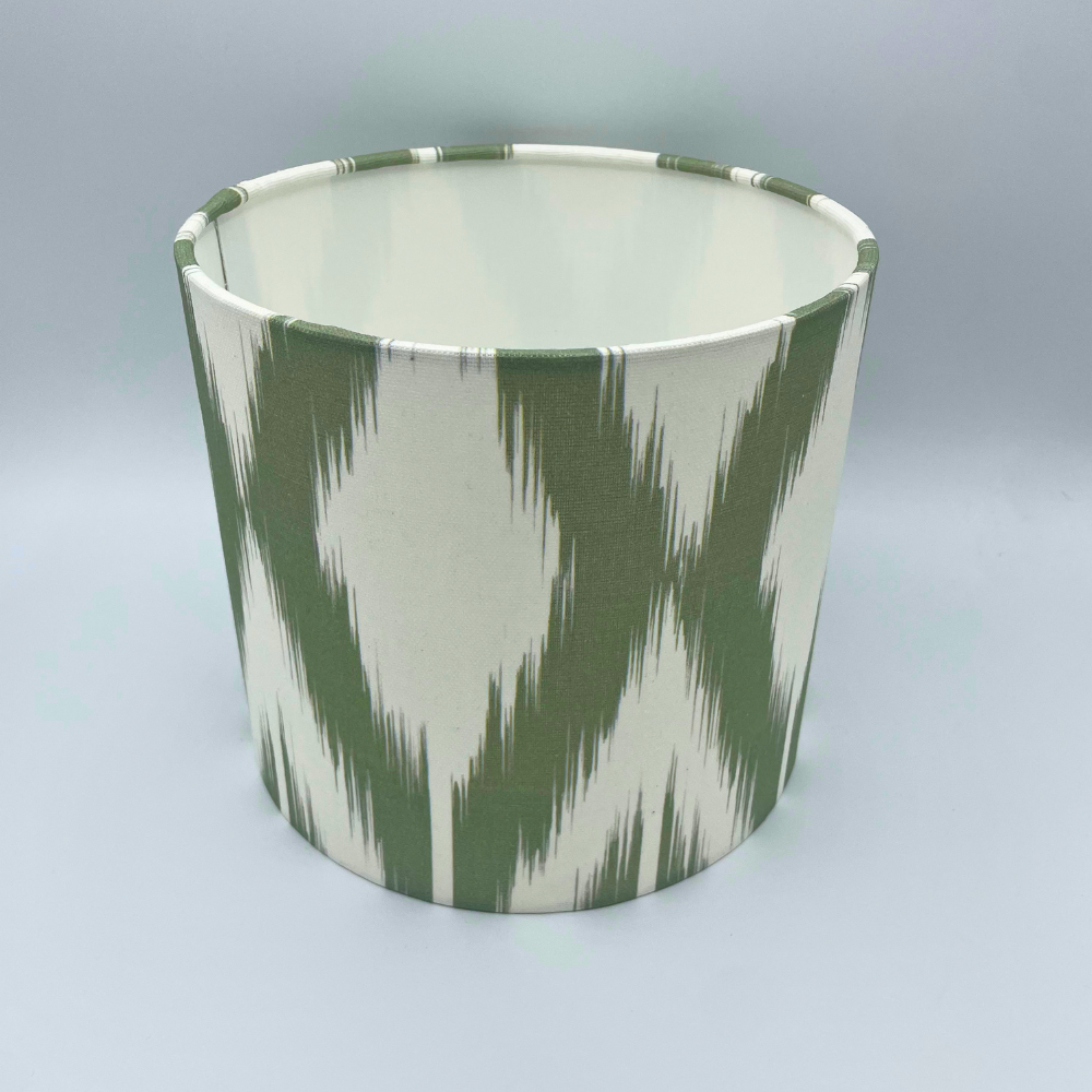 Lampenschirm Ikat grün Baumwolle Ø 15–40 cm Stehlampe Tischlampe Hängelampe