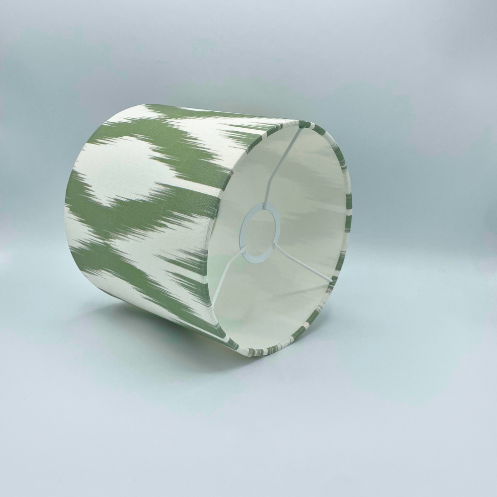 Lampenschirm Ikat grün Baumwolle Ø 15–40 cm Stehlampe Tischlampe Hängelampe