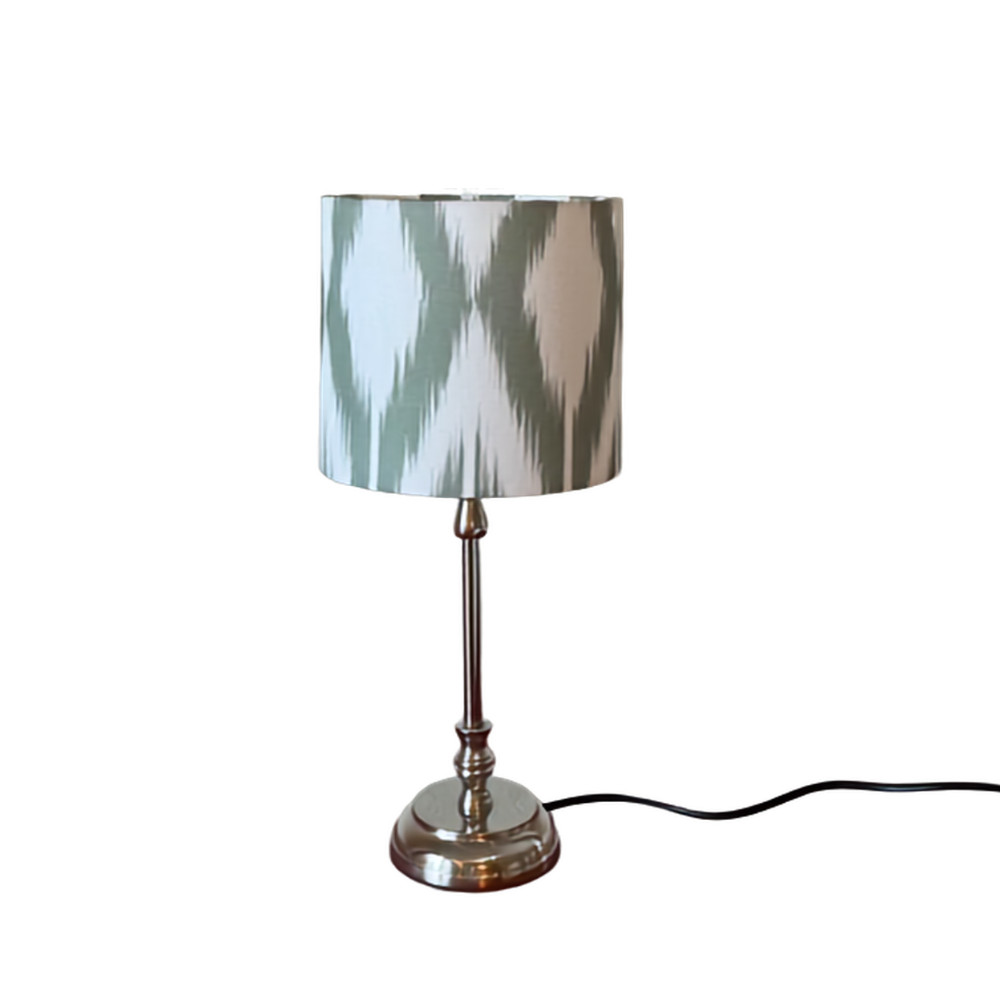 Lampenschirm Ikat grün Baumwolle Ø 15–40 cm Stehlampe Tischlampe Hängelampe