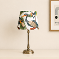 Lampenschirm tropische Vögel cream Baumwolle Ø 15 cm Tischlampe