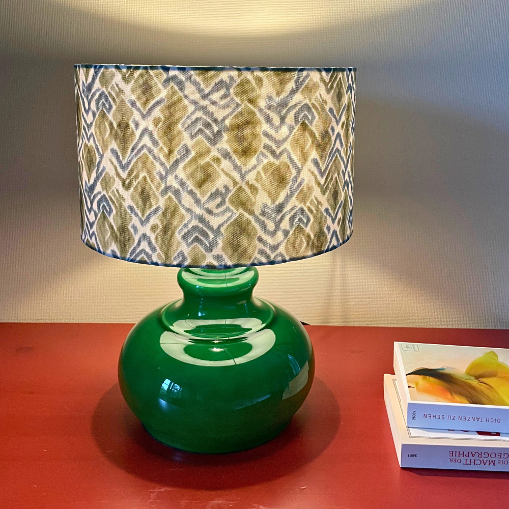 Lampenschirm Panama grün/blau Baumwolle Ø 15–40 cm Stehlampe Tischlampe Hängelampe