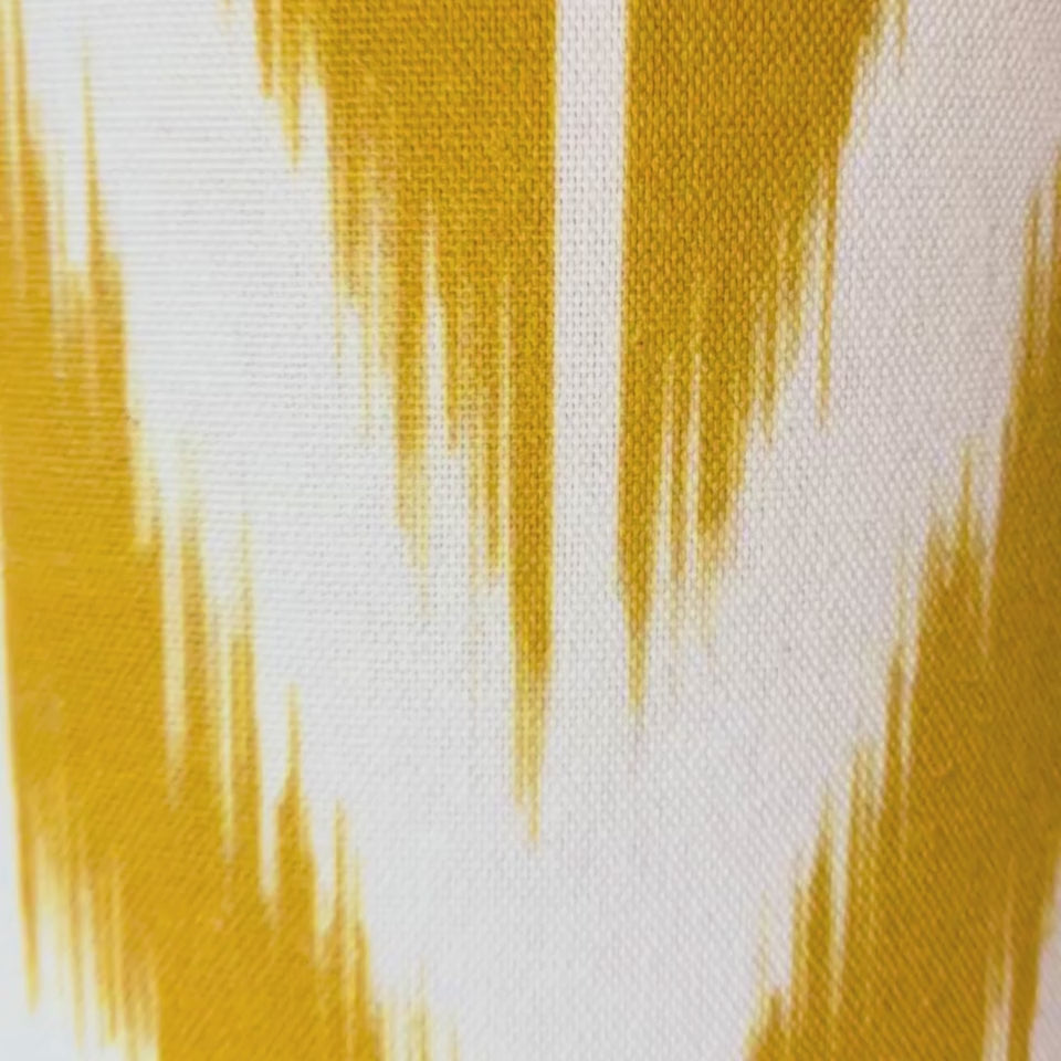Lampenschirm Ikat gelb Baumwolle Ø 15–40 cm Stehlampe Tischlampe Hängelampe